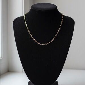 🆕 18k Gold Filled Paperclip Necklace 19”